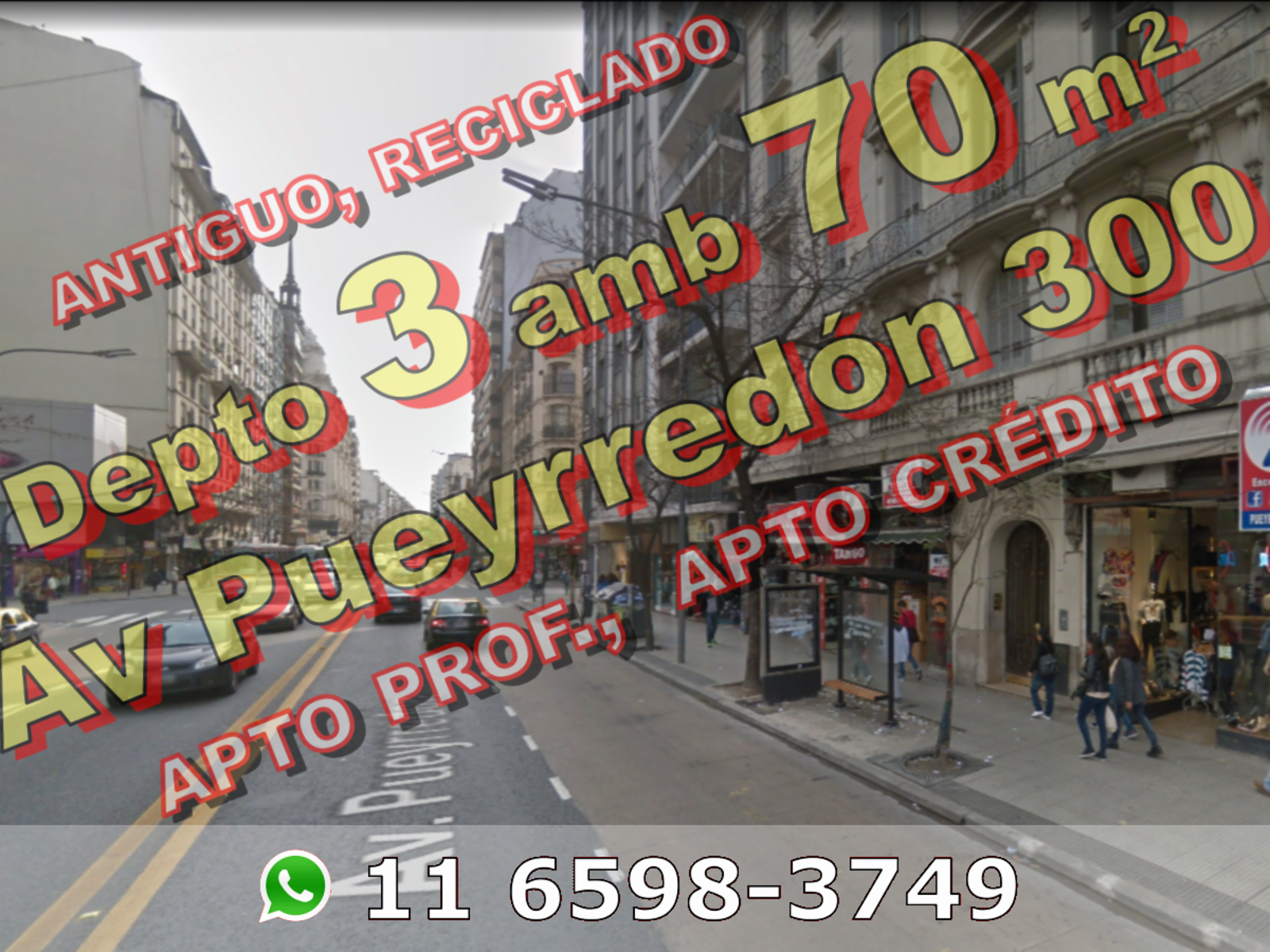 ANTIGUO, RECICLADO - Departamento en Venta en Balvanera 3 ambientes 70 m2 muy luminoso - Av Pueyrredón 300