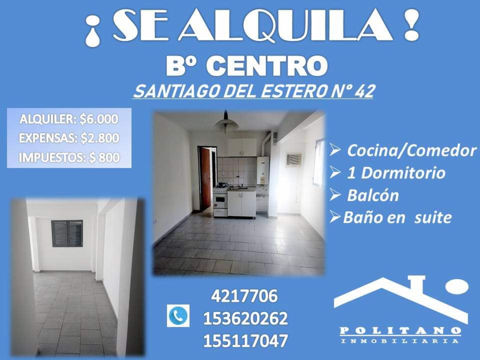 ALQUILO DPTO. 1 DORMITORIO B° CENTRO - 1