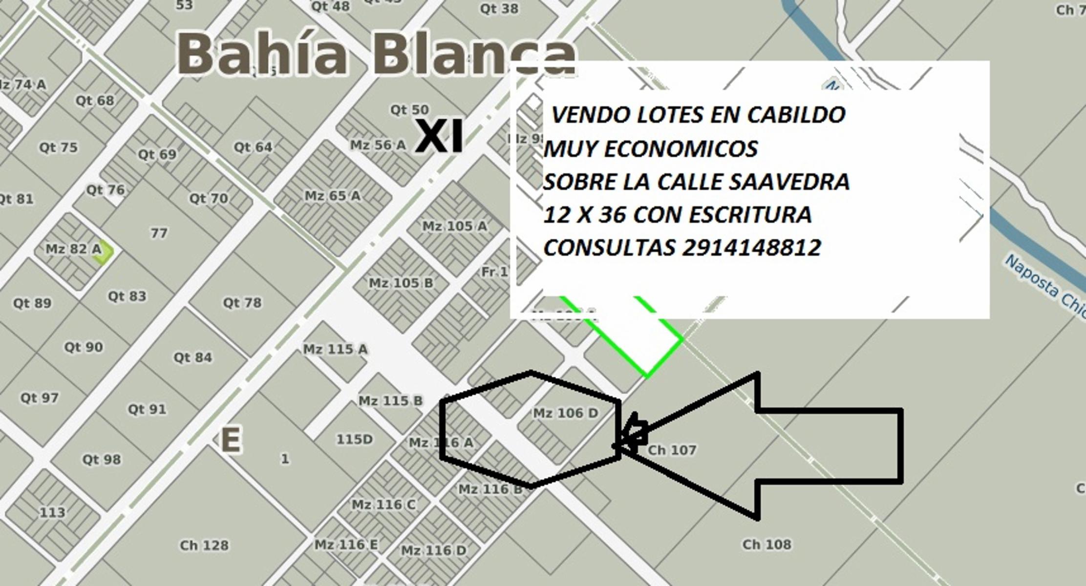 Lotes ultimos en cabildo sobre avenida principal