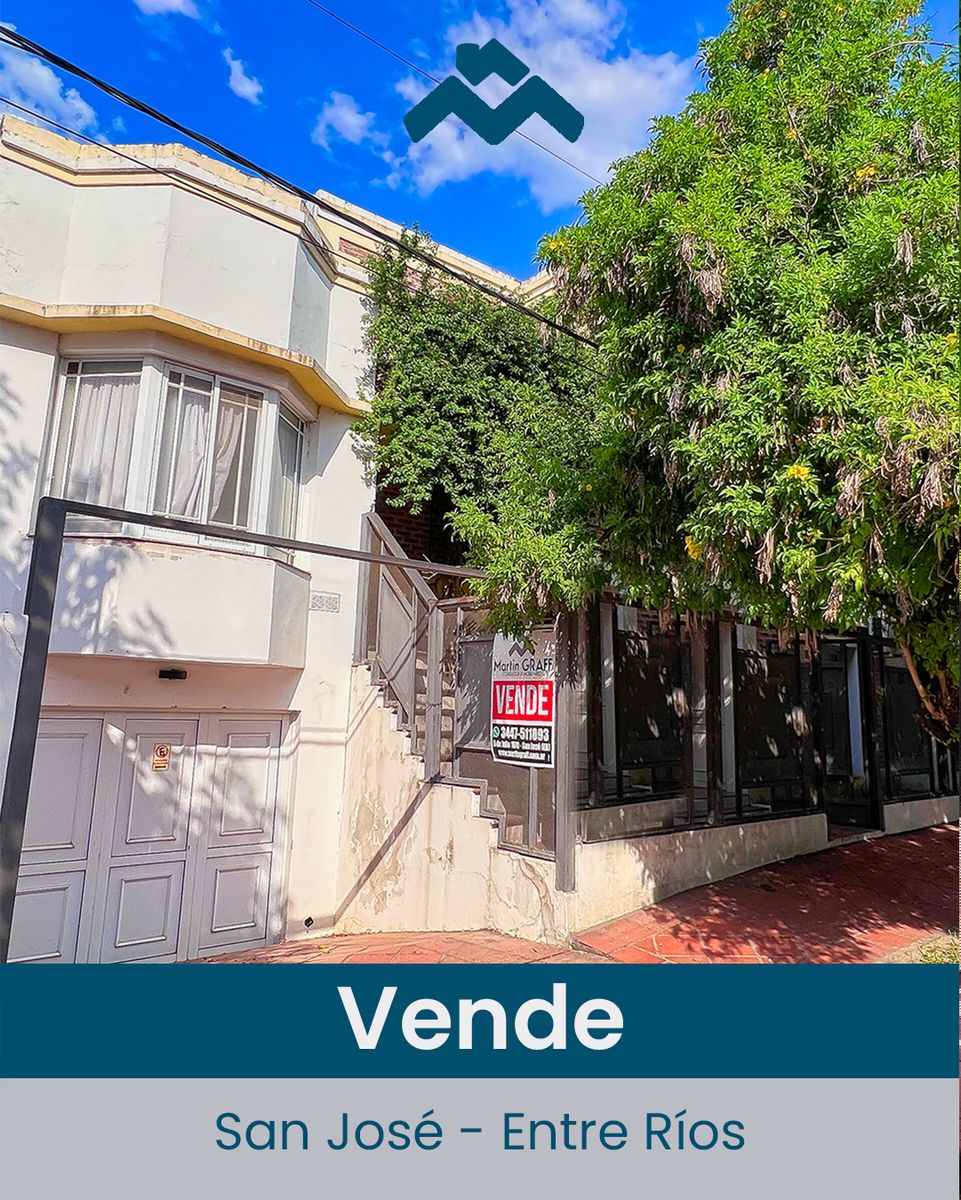 Casa en Venta en San José . 3 Dormitorios. 209 m2 Cubiertos. Centro.Cochera Doble. Departamento Adjunto