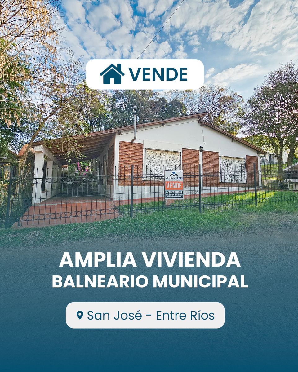 Casa en venta en Balneario San José, Entre Ríos . Martín Graff