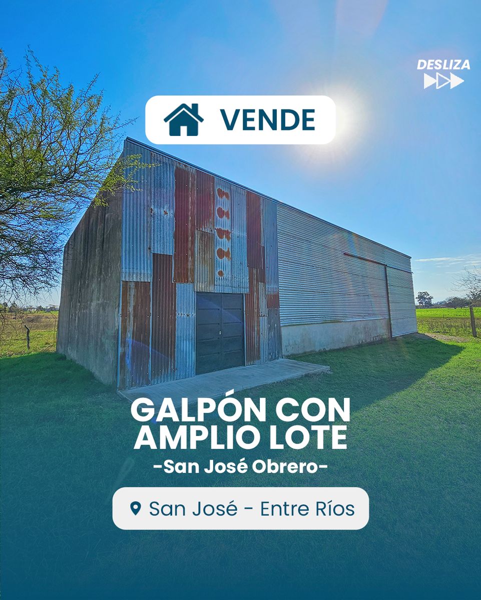 Galpón en venta San José . 160 m2, lote 70×140, servicios - 1