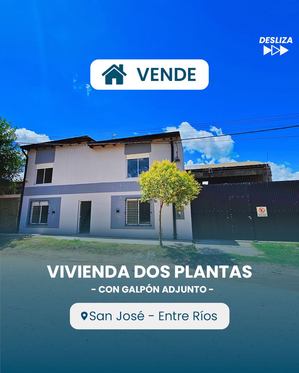Vivienda en venta en San José con galpón y lotes linderos