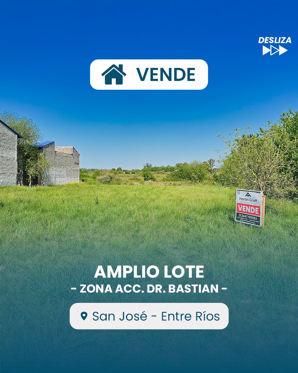 Lote en venta en San José - Héroes de Malvinas al norte