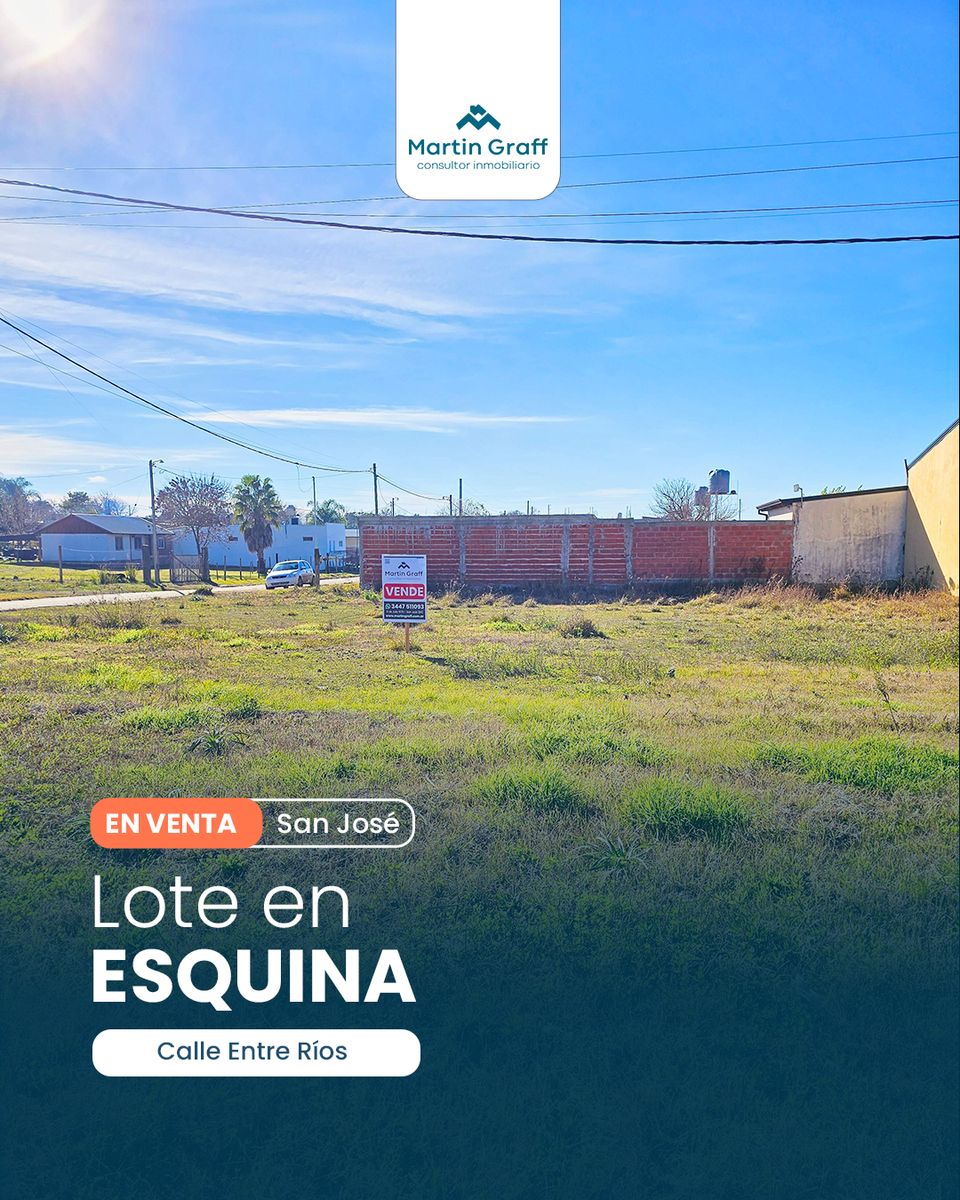 Lote en esquina en San José | 11,15 x 22,42 m - 1