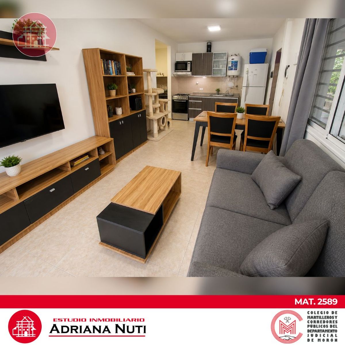 Departamento en planta baja de 2 ambientes con cochera - 2