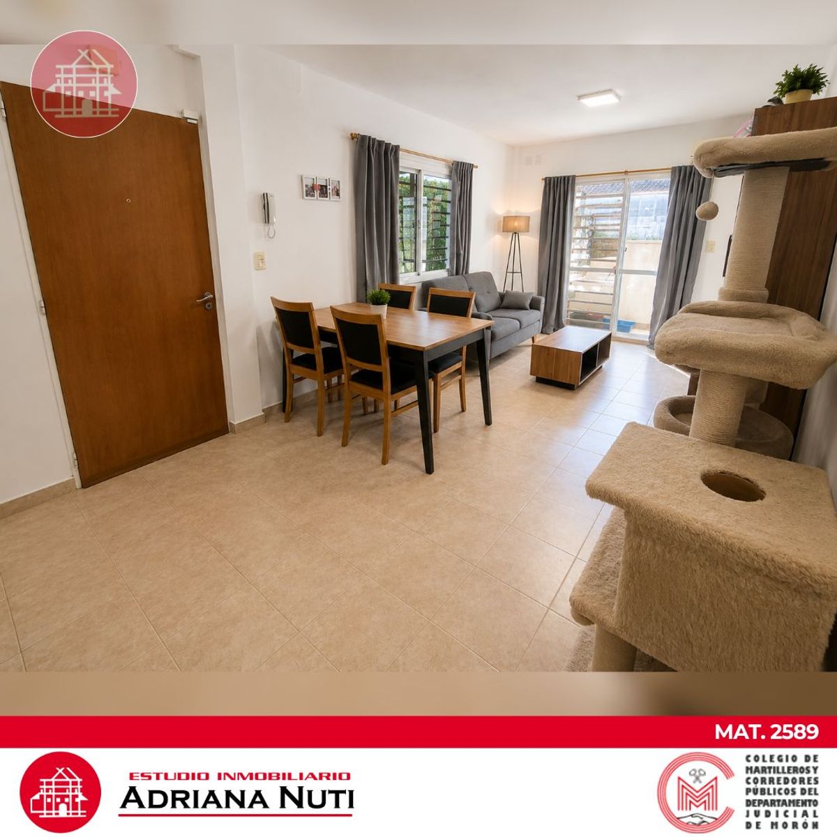 Departamento en planta baja de 2 ambientes con cochera - 3