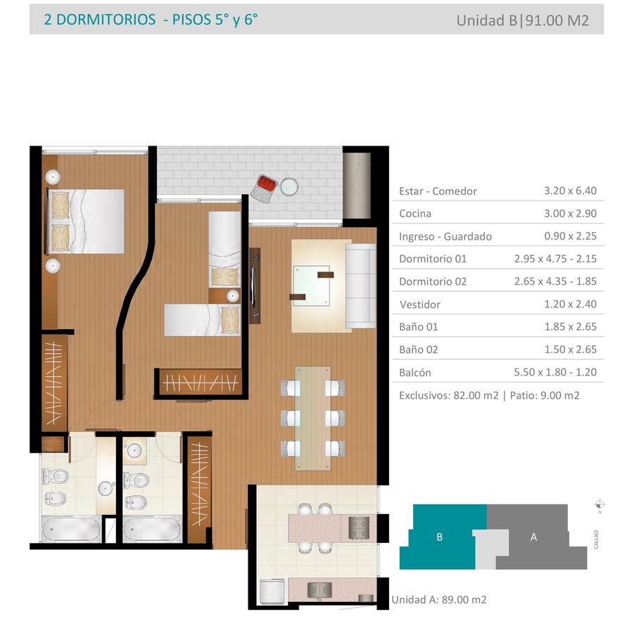 Departamento en Venta en Rosario - Callao 1563 - 8