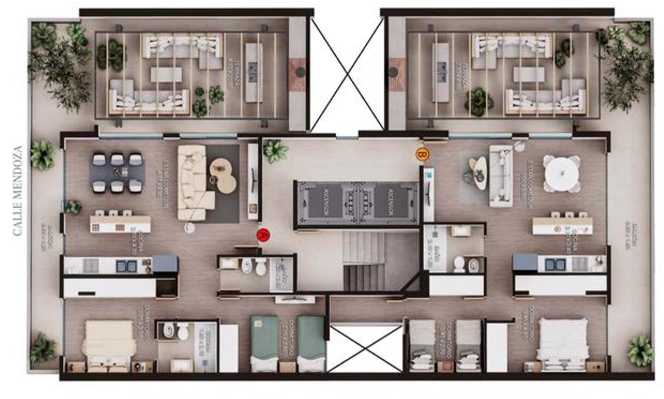 Departamento en Venta en Rosario - Mendoza al 800 - 3