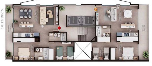 Departamento en Venta en Rosario - Mendoza al 800 - 12