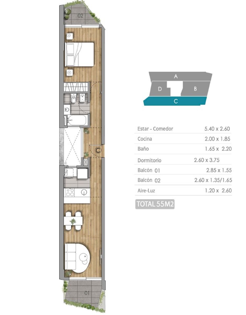 Venta un dormitorio a estrenar, Lurdes, Rosario - 16