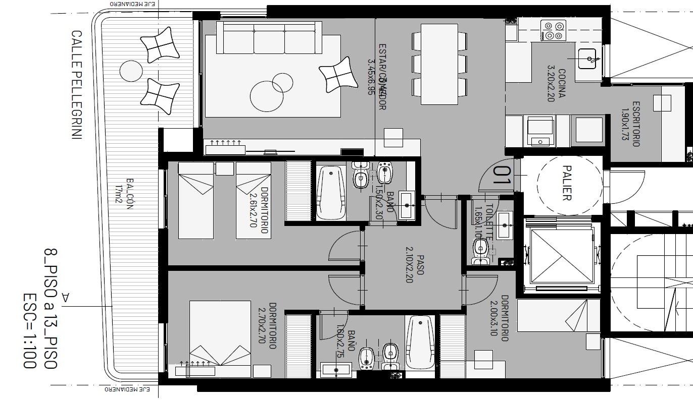 Departamento en Venta en Rosario - Avda Pellegrini al 900 - 15