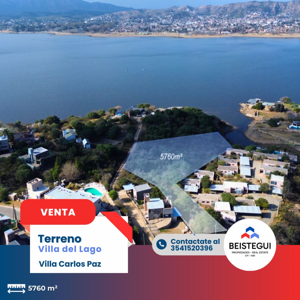 Lote con costa al lago San Roque, en Villa del Lago. Carlos Paz — foto 3