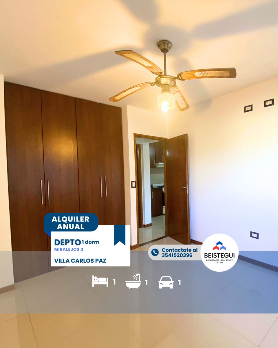 Alquiler anual Dpto 1 dorm centrico - 5