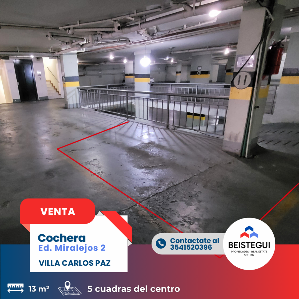 Cochera céntrica, en edificio Miralejos 2 - 8