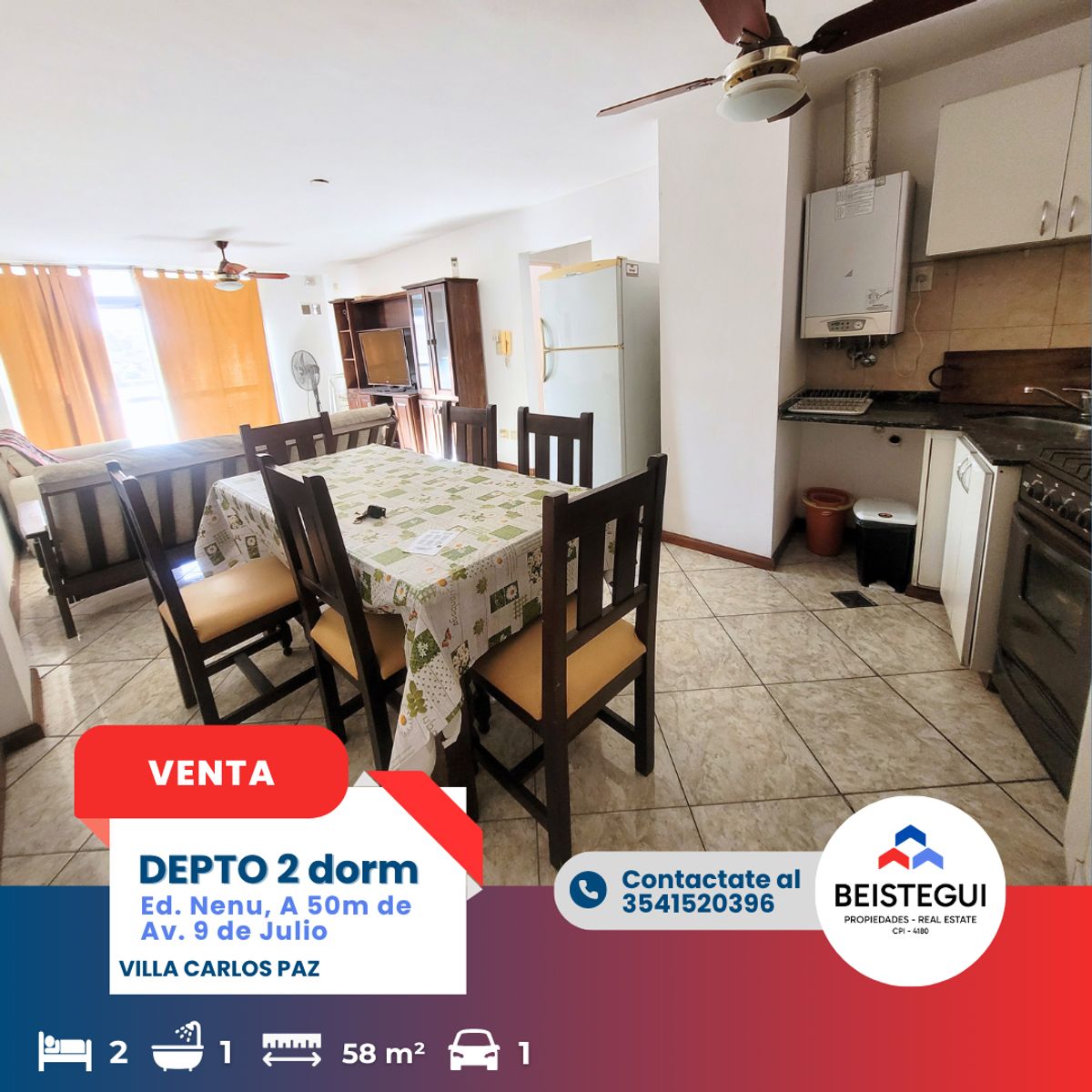 Depto de 2 dormitorios a 50mts del centro, Villa Carlos Paz — foto 8