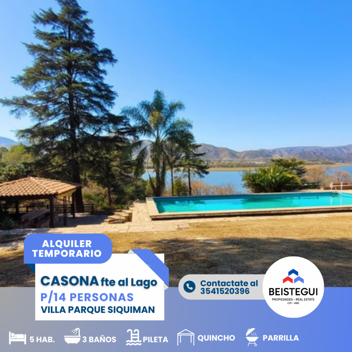 CASA CON COSTA AL LAGO para 14 Personas - 1