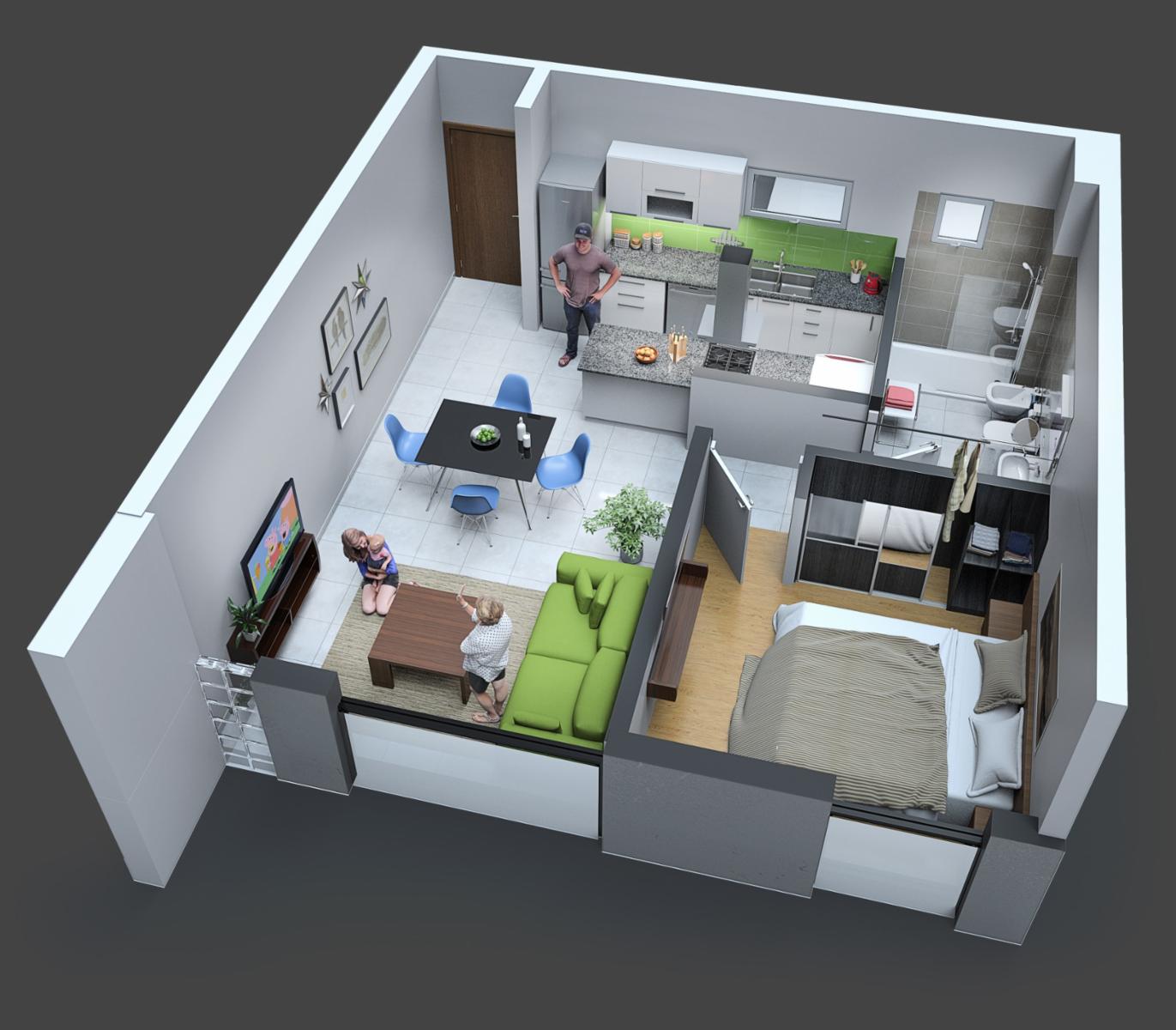 DEPARTAMENTO 1 DORMITORIO EN PUERTO MADRYN