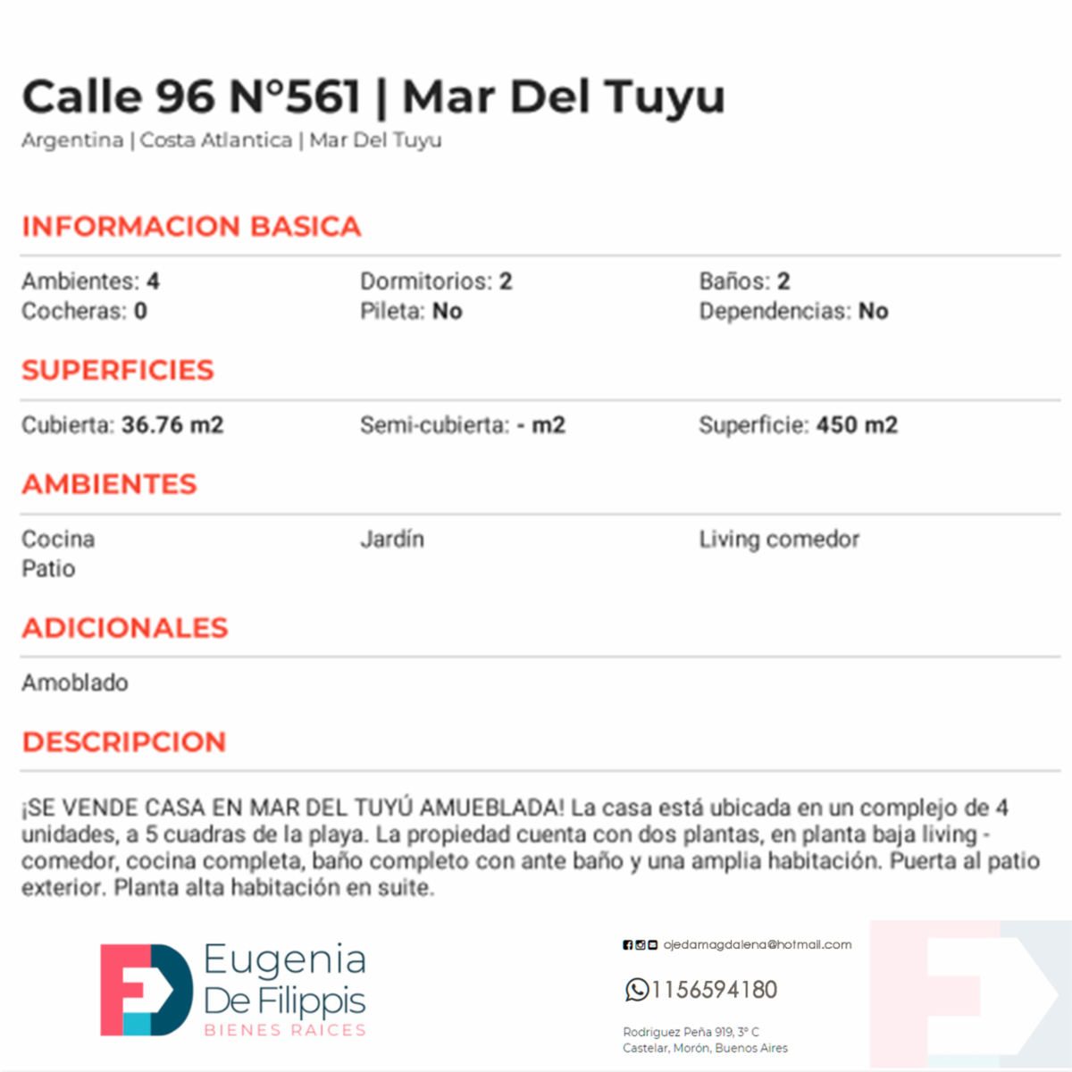 CASA EN MAR DEL TUYÚ — foto 8