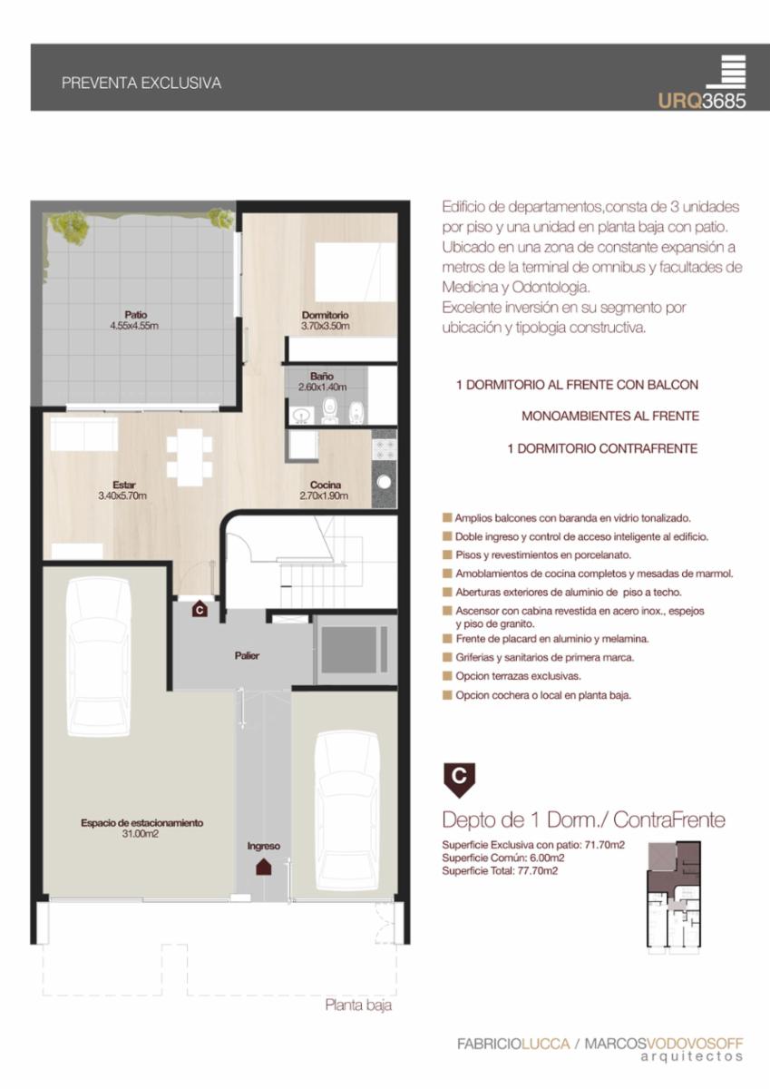 Fideicomiso Urquiza 3685 - Un dormitorio y monoambientes — foto 2