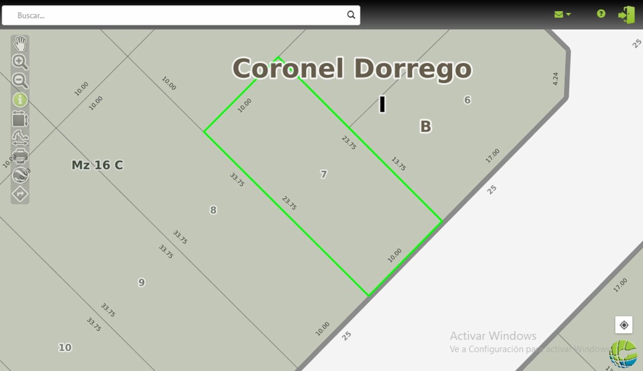 SE VENDE LOTE DE 10X23 SOBRE CALLE SCARVAGLIONE ENTRE SARMIENTO Y 9 DE ABRIL - CORONEL DORREGO - 1