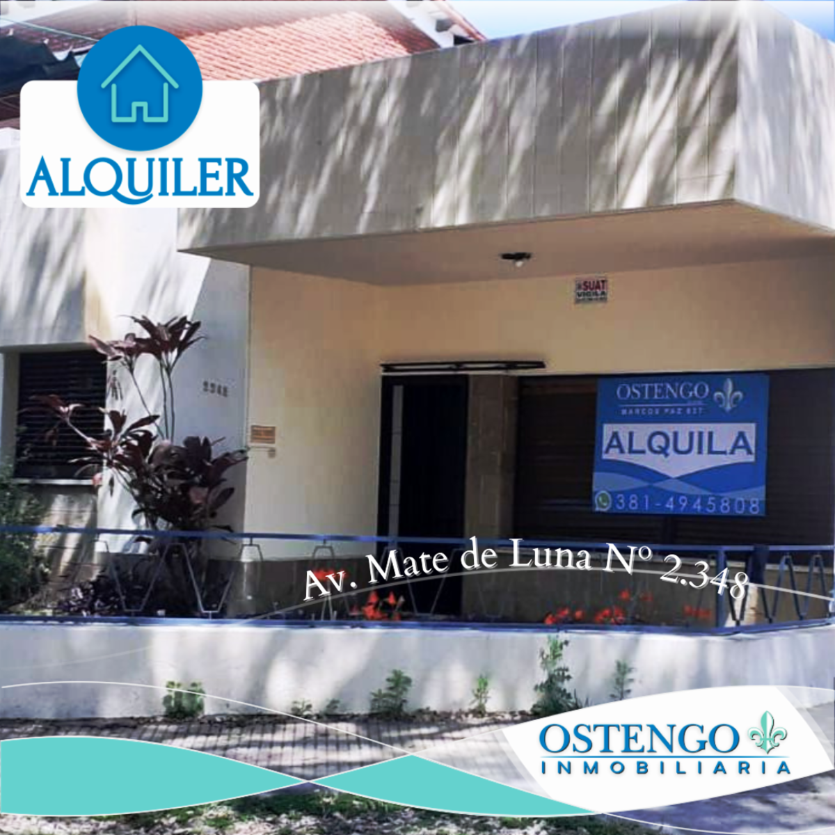 ALQUILER-CASA-USO COMERCIAL- Av Mate de Luna 2.300 - 8