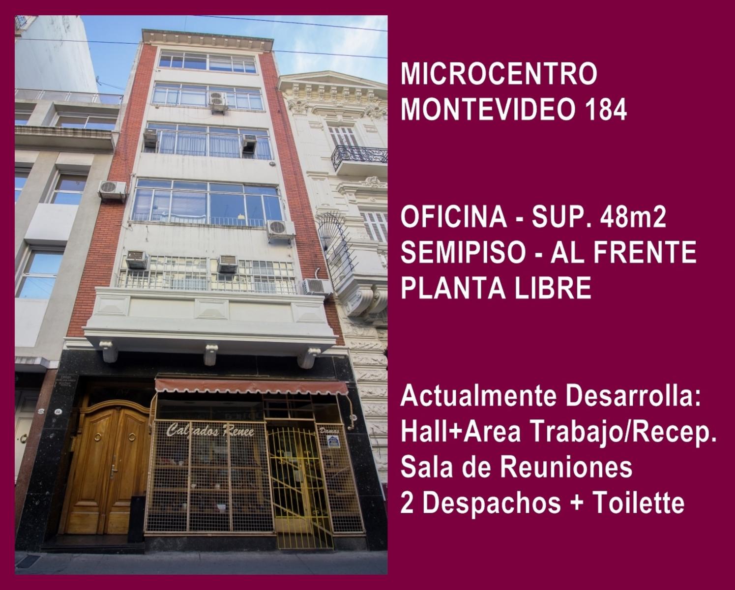 OFICINA EN ALQUILER PLANTA LIBRE SEMIPISO AL FRENTE MICROCENTRO - 1