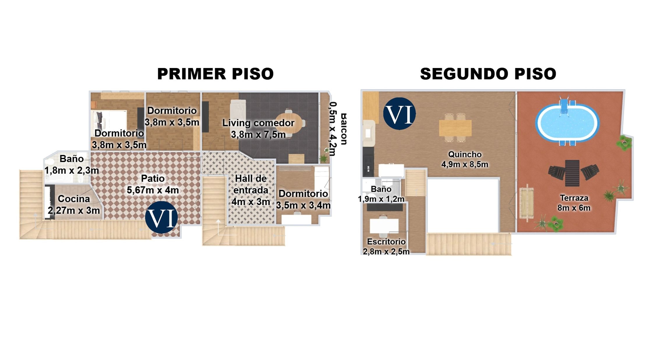 PH 5 Ambientes con patio y terraza - 1° y 2° Piso - Balcón - Quincho - Apto Crédito - 227m² - Parque Chacabuco - 26