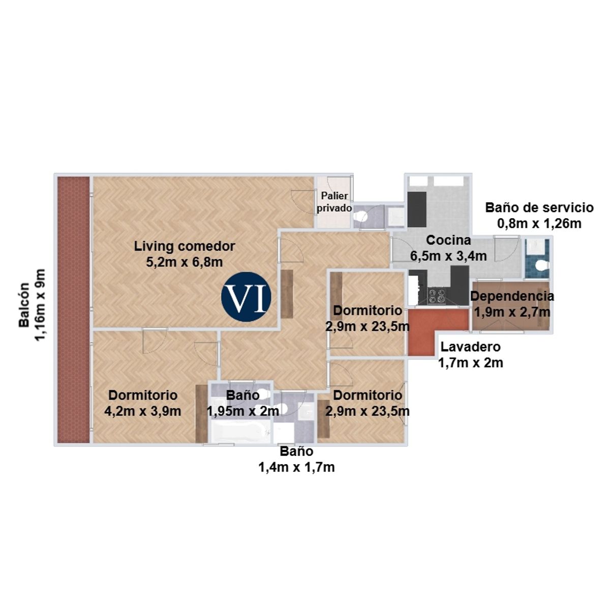 BAJÓ DE PRECIO Departamento Semipiso 4 Ambientes con Balcón corrido y Dependencia - Luminoso - 127m² - Apto profesional - Retiro - 29