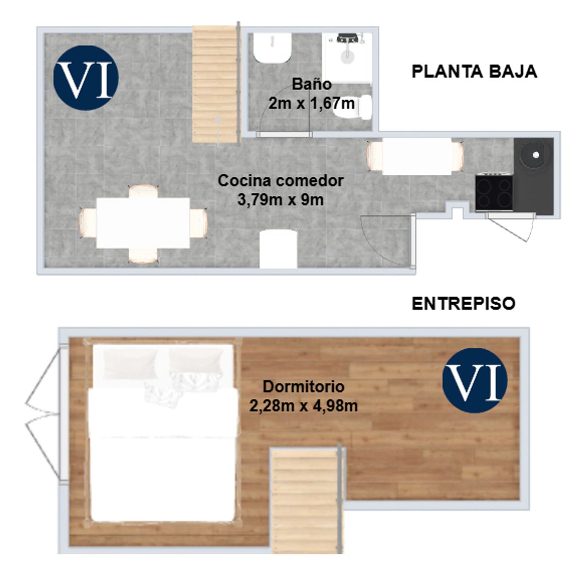 Loft tipo casa Totalmente reciclado - 30m² -- Shopping Aldrey - Sin expensas - 28