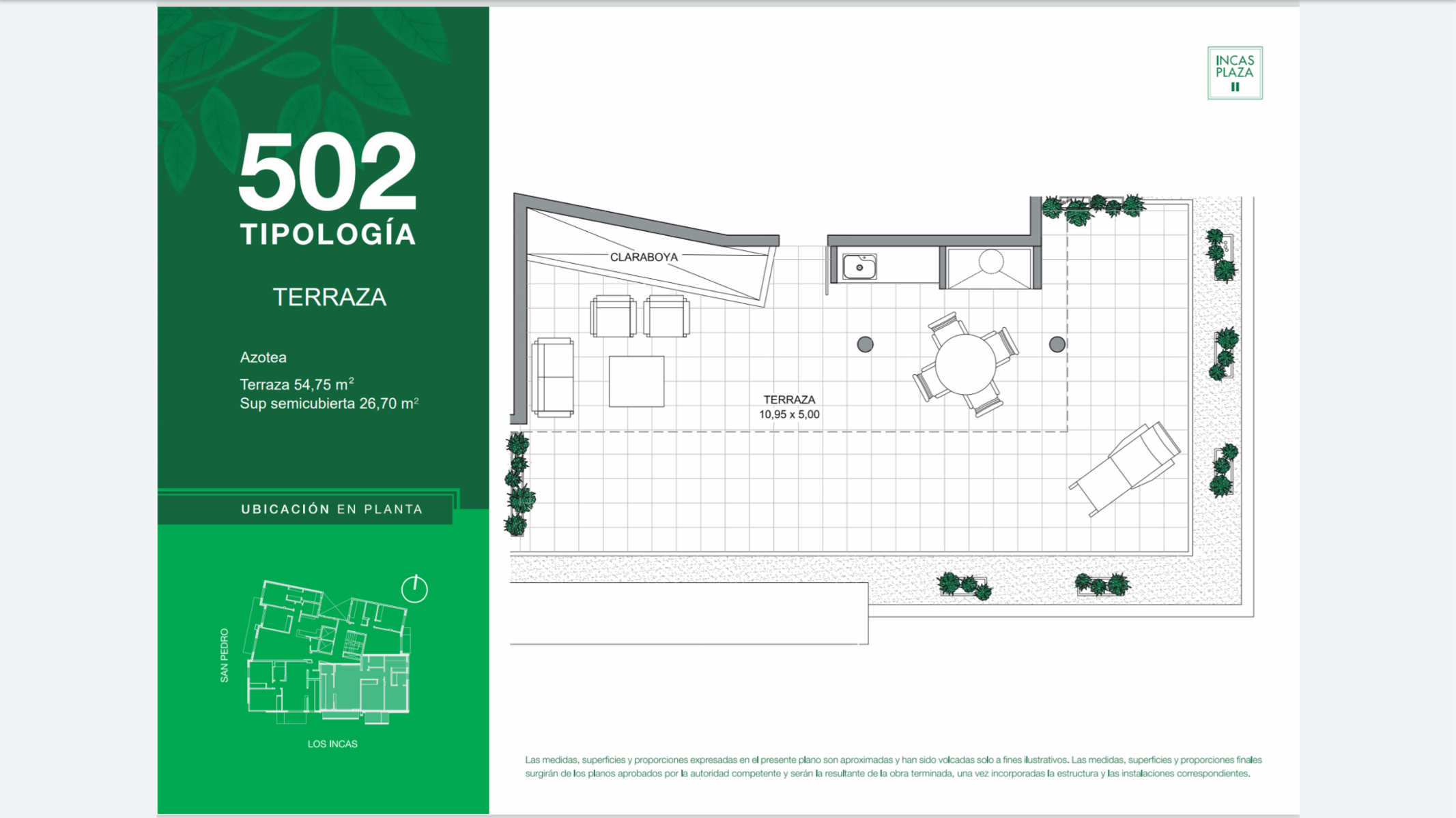 Departamento 2 ambientes con terraza