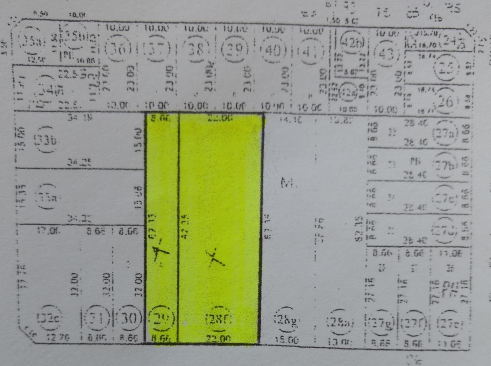 Unica fraccion de 30.66m x 62.35m . 1911m2, (2 lotes)