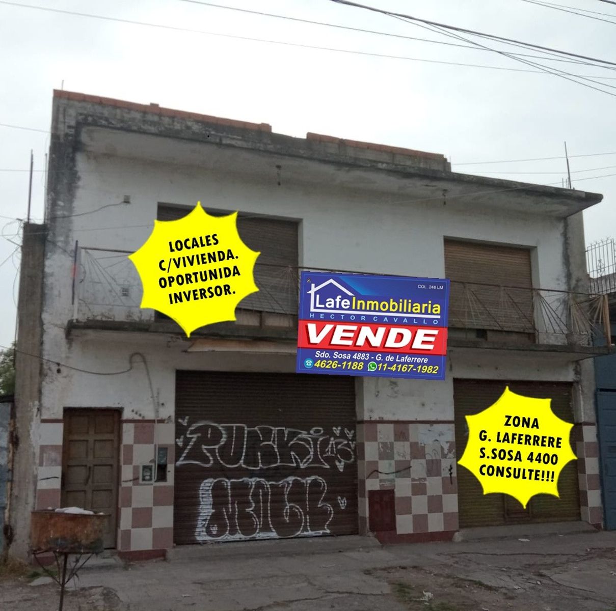 2 LOCALES CON VIVIENDA Y FONDO LIBRE. MUY BUENA UBICACION