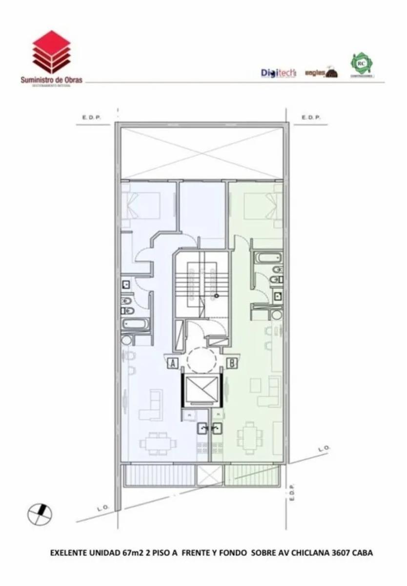 Departamento A Estrenar En Parque Patricios 3 Ambientes Frente