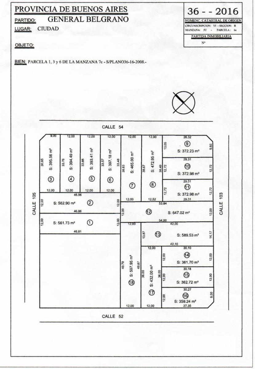 Lote calle 54 – General Belgrano - 2