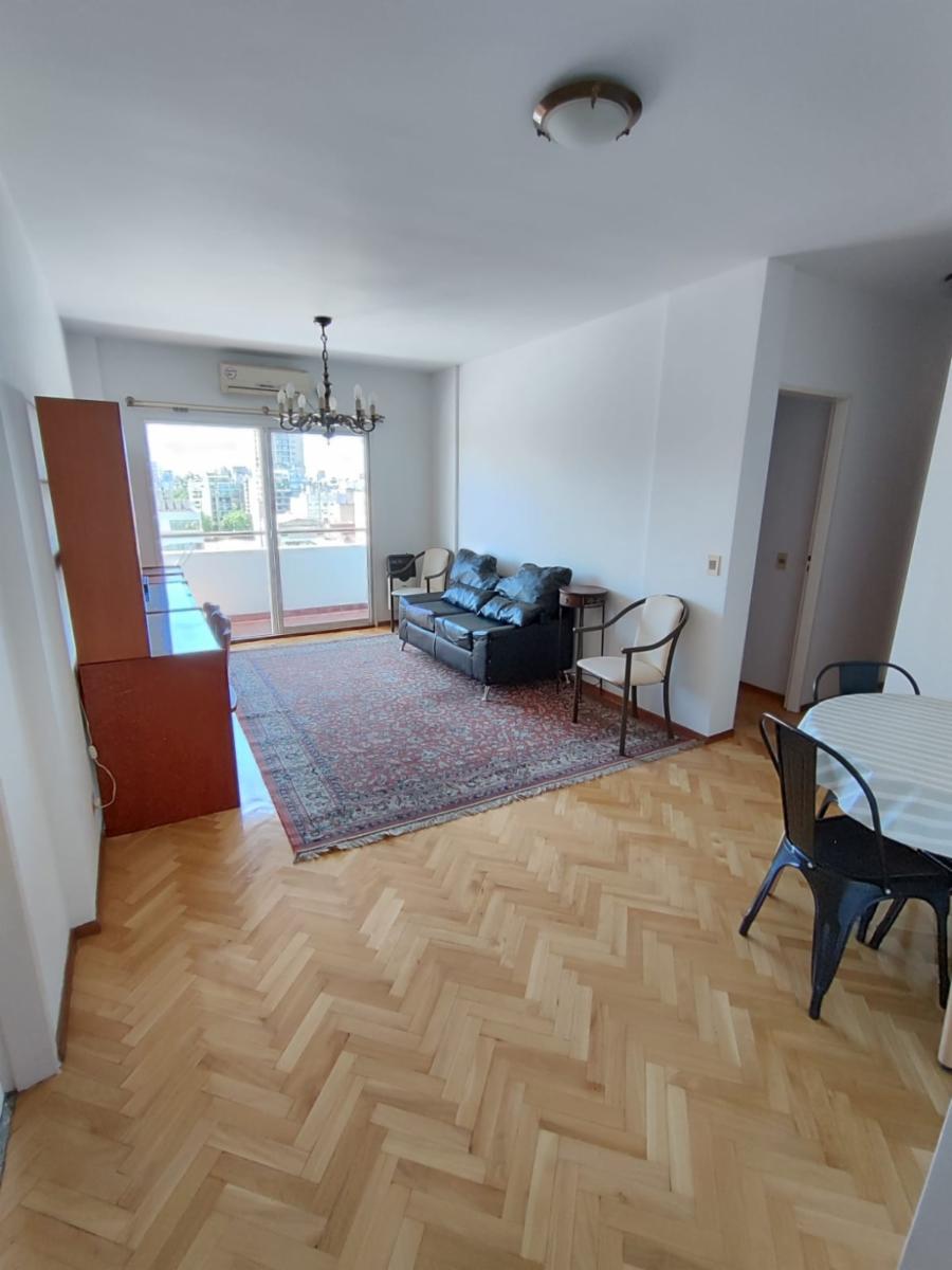 Depto dos dormitorios con balcon piscina