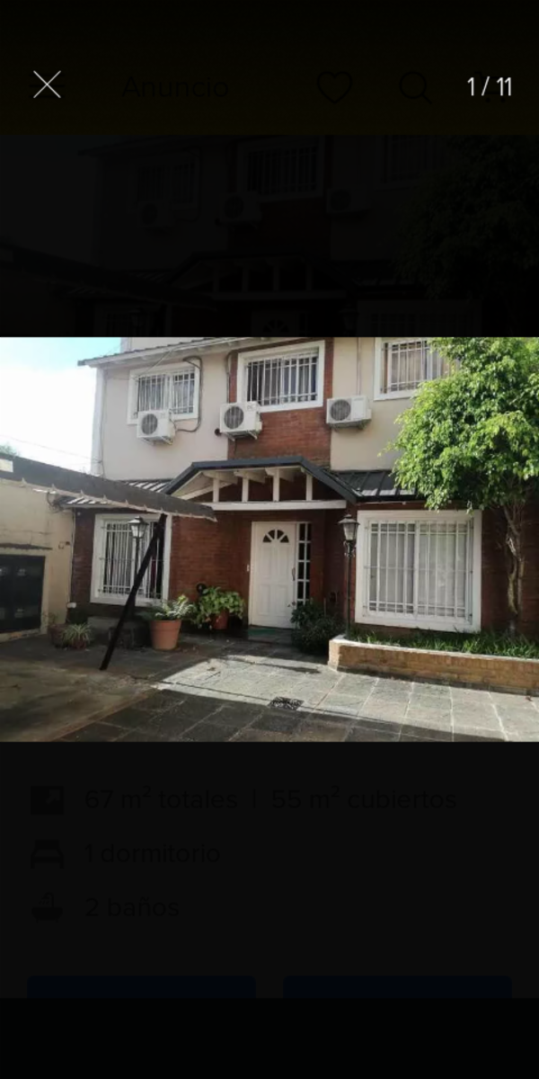 Ph de 3 ambientes al frente con patio