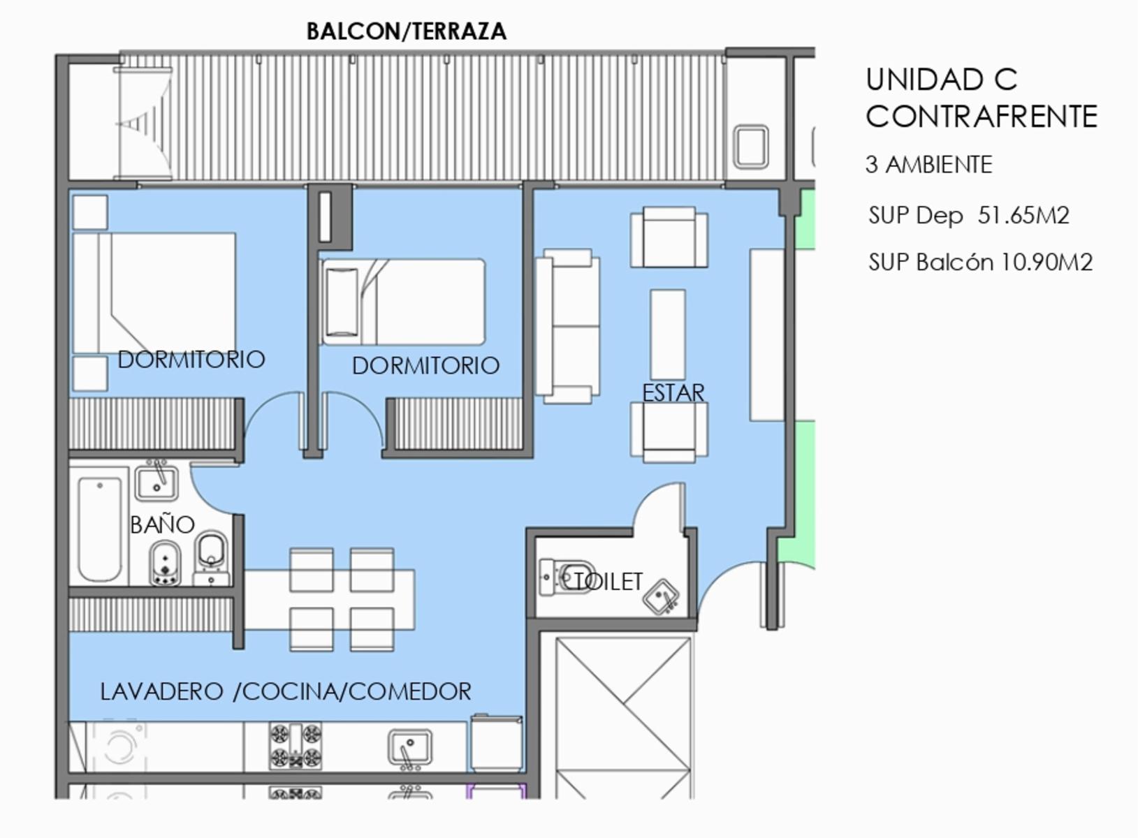 V641 Moron Departamento a estrenar 3 amb. — foto 12