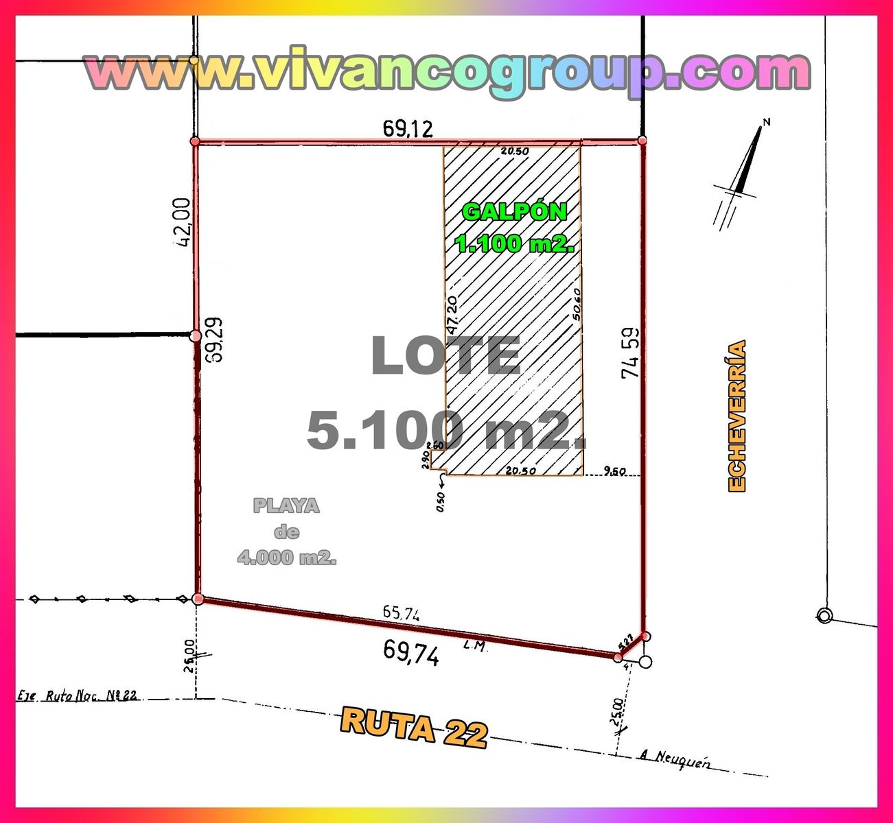 Se vende Galpón 1.100 m2. - Frente a Ruta 22 - Zapala - Provincia de Neuquén - 5