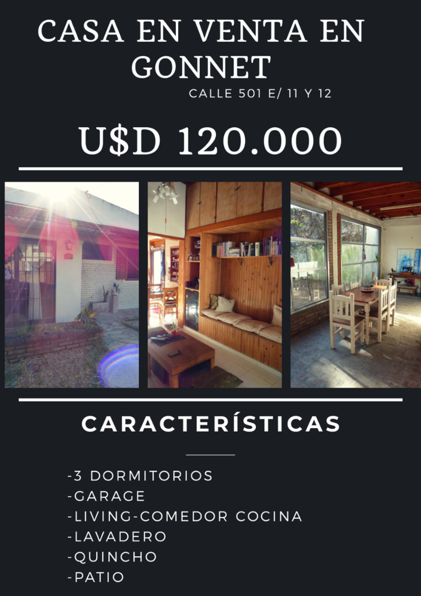 CASA EN VENTA EN GONNET OPORTUNIDAD IMPERDIBLE — foto 2
