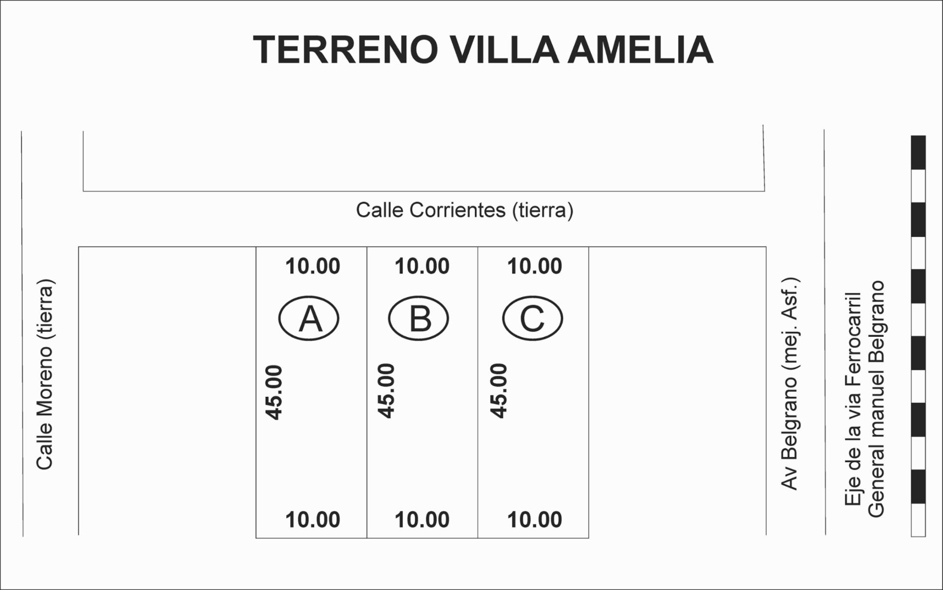 Excepcional lote de 10 x 45 en Villa Amelia — foto 2