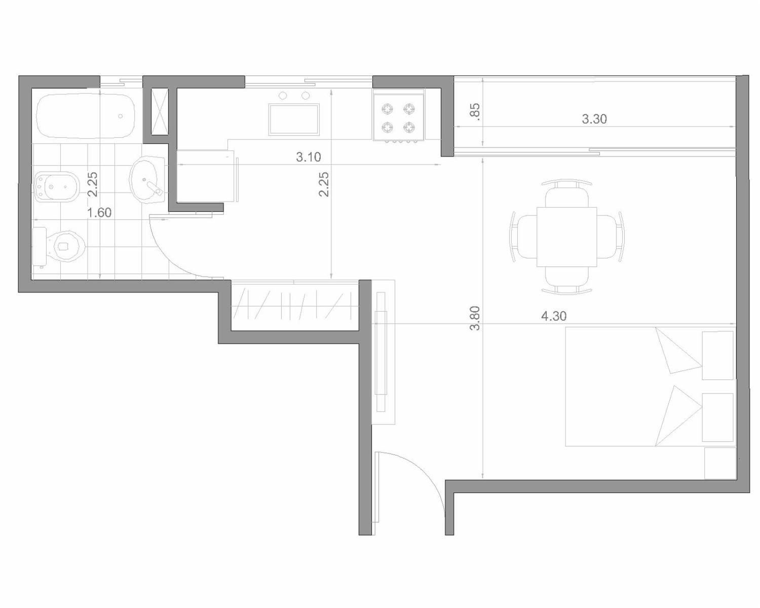 VENTA Departamento Monoambiente en construcción en Moron - C. Larralde 1166, 1°B - Morón. — foto 8