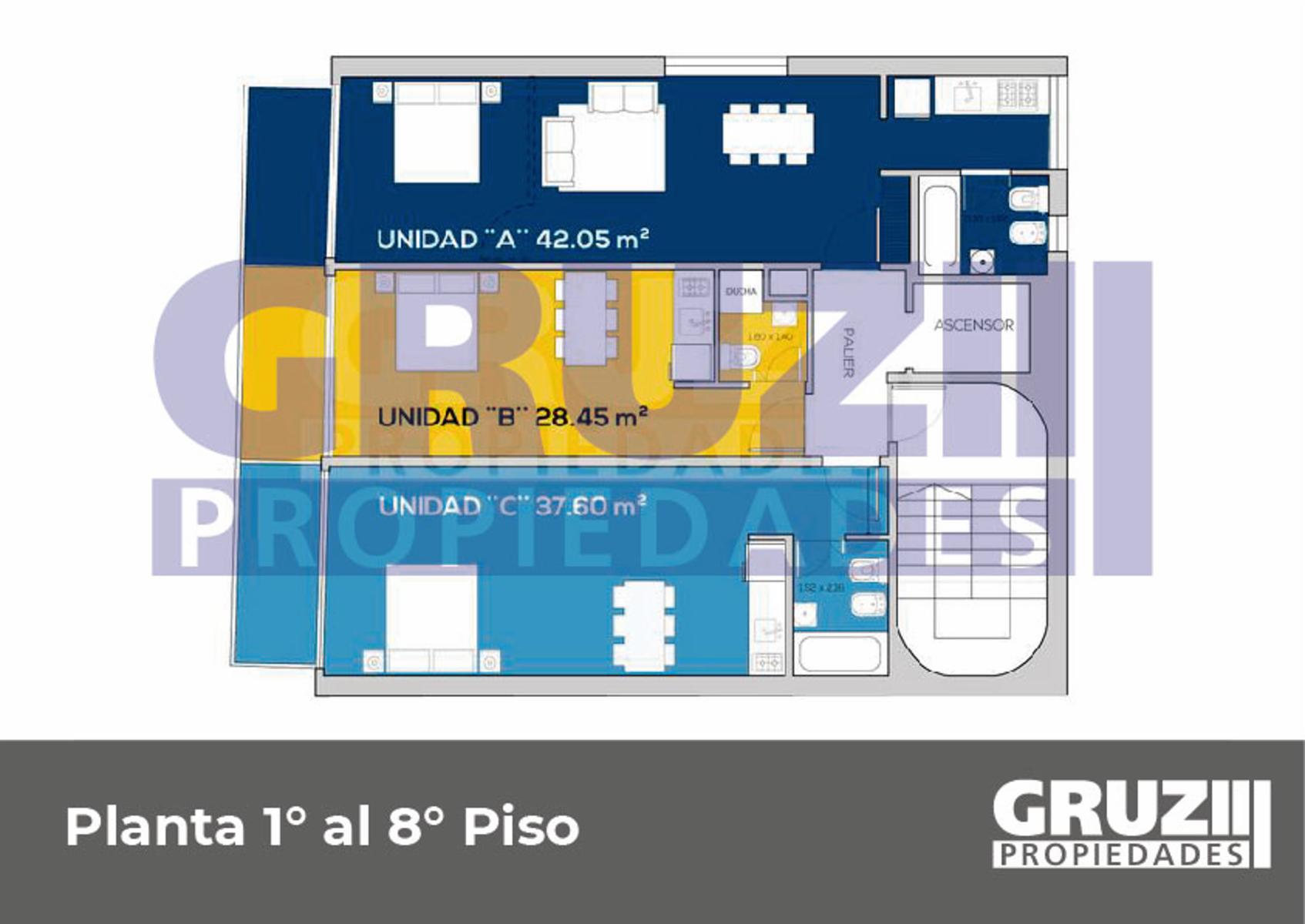 Departamento en venta 5° C, - Hermoso monoambiente divisible 38M2 - Aguero 1031 - Palermo — foto 3