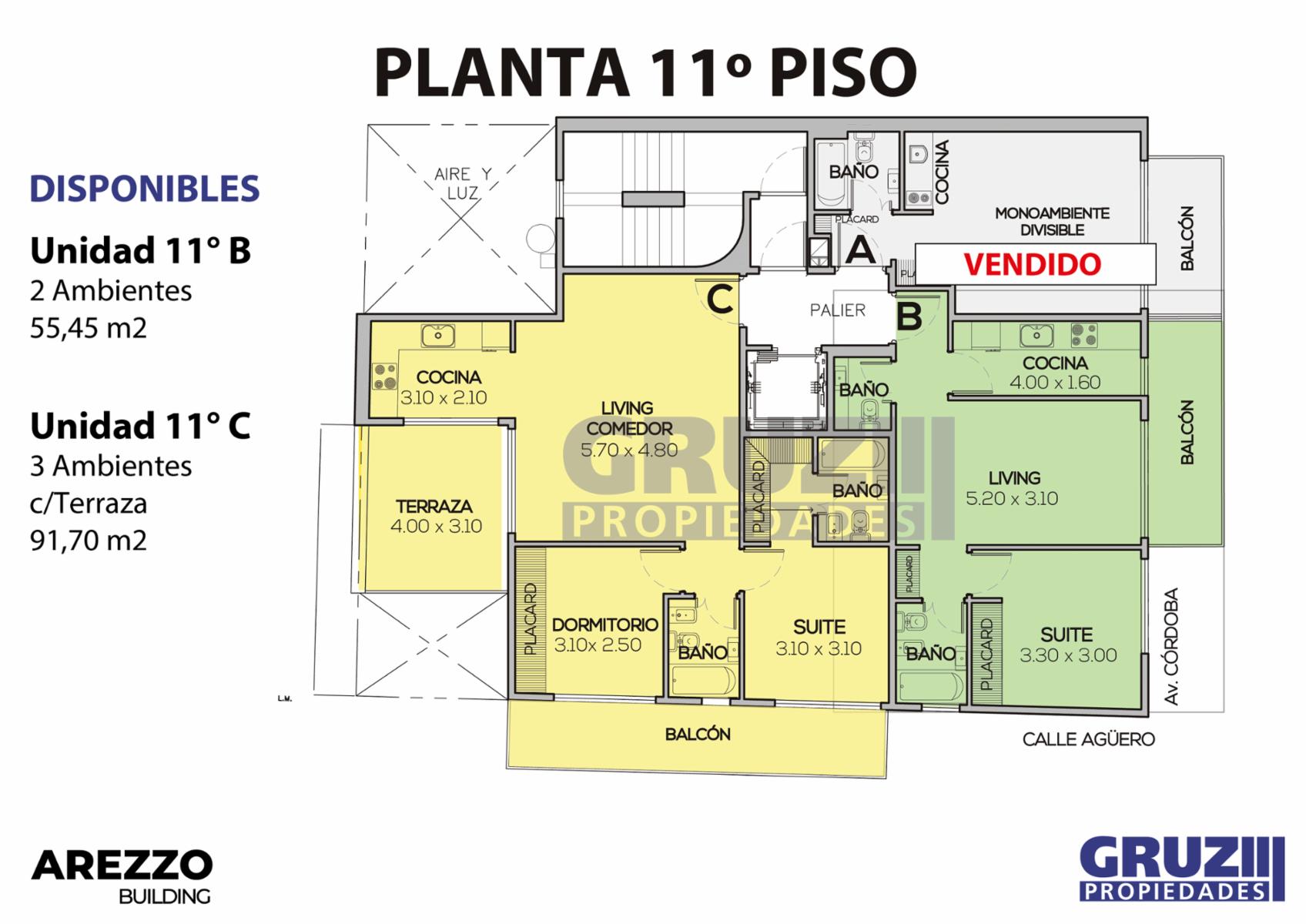 11° C - 3 ambientes de 91,70m2 - Av. Córdoba 3099 — foto 13