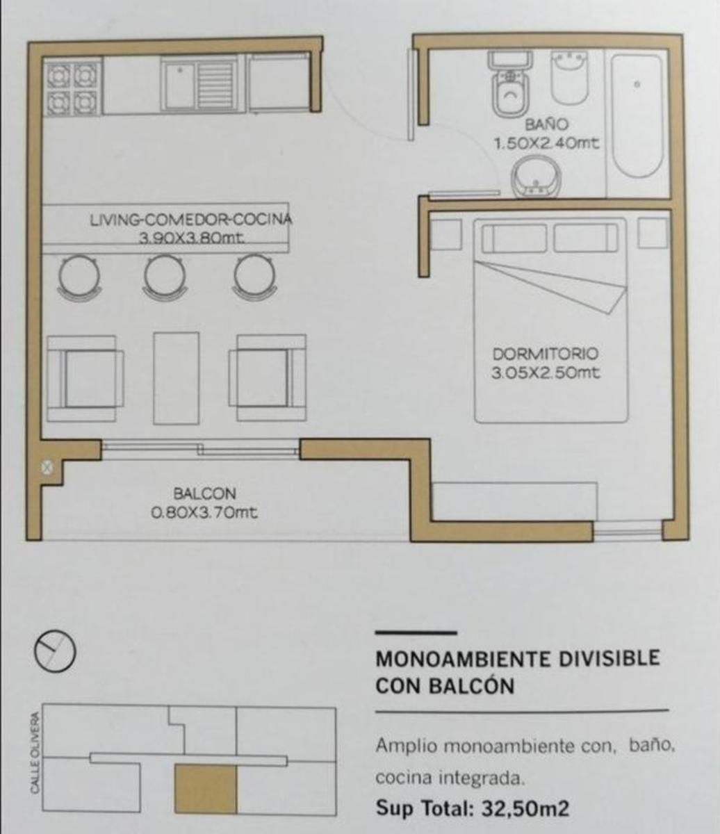 MOnoambiente a estrenar - Olivera 1100 Ituzaingó — foto 4