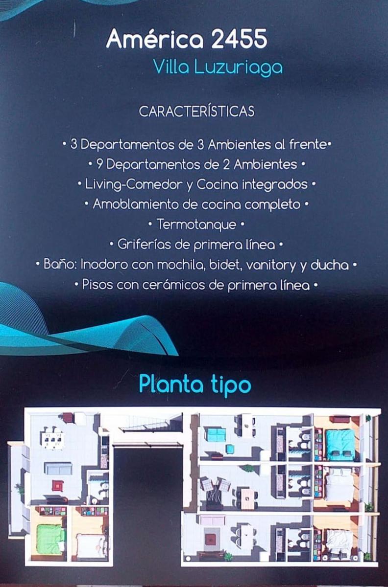 Departamentos de 2 y 3 ambientes en pozo - America 2400 Villa Luzuriaga — foto 7