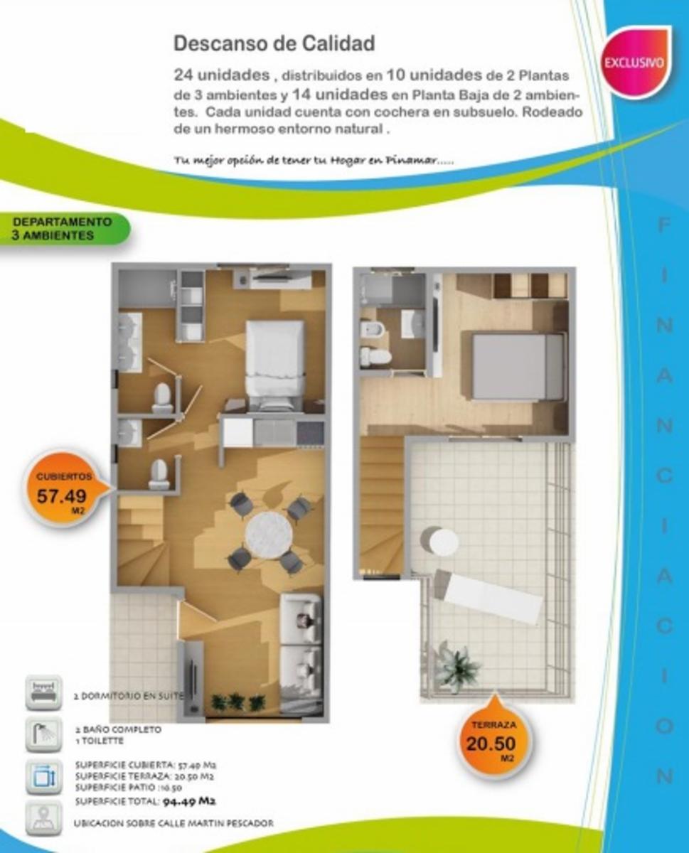 Departamentos de 2 y 3 ambientes en pozo - Av. Intermedanos 1200 Pinamar — foto 14