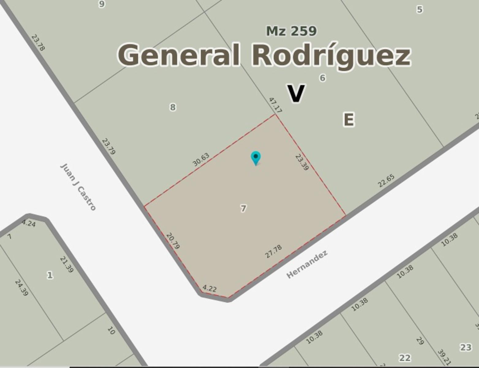 Lote en esquina - Juan J. castro 700 Gral. Rodriguez — foto 5