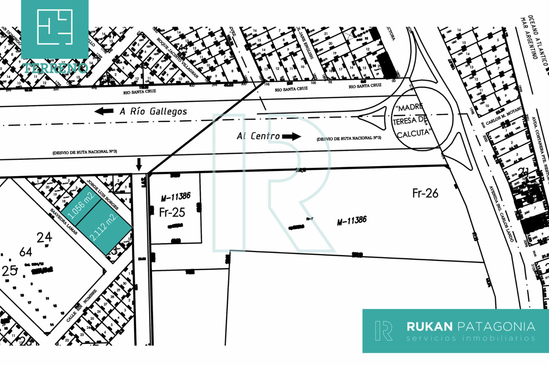 #VentaRUKAN | TERRENOS EN VENTA | RUTA 3 ACCESO SUR | Caleta Olivia | Desde U$D44.000.- | con TITULO DE PROPIEDAD | Servicios | Lotes desde 528 m2. - 3