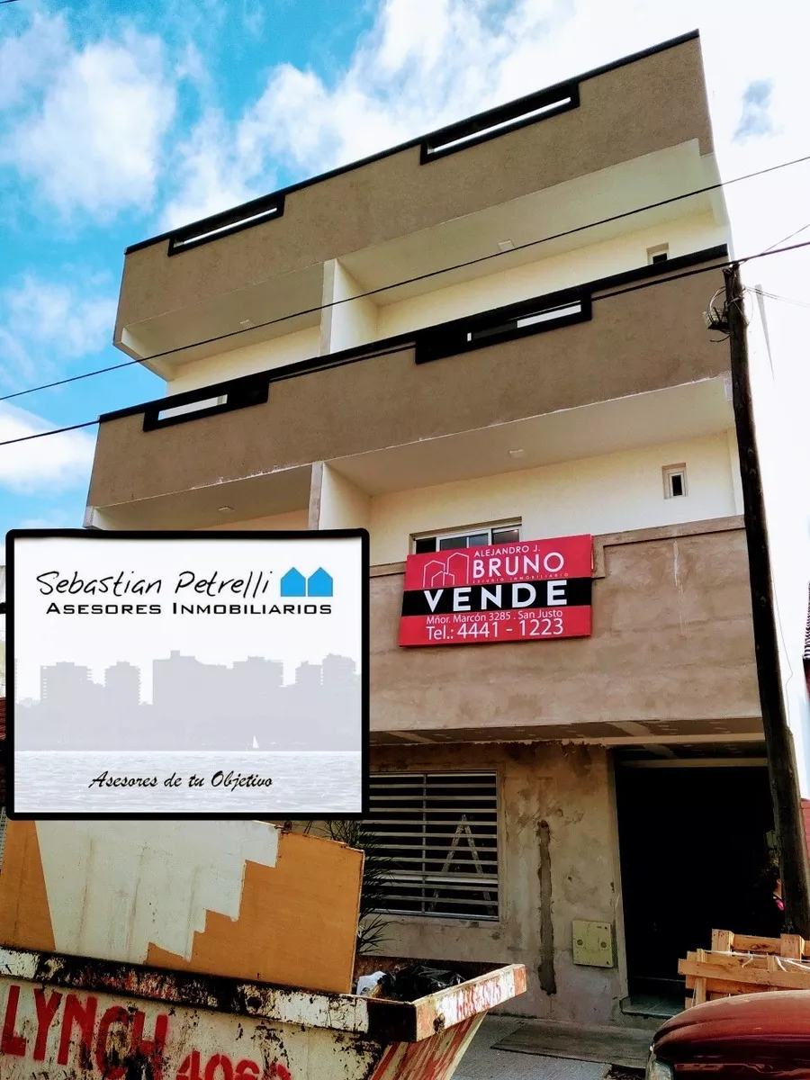 Excelente departamento de 3 ambientes al frente con patio A estrenar